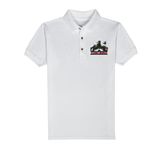 Stunt World White Polo Shirt